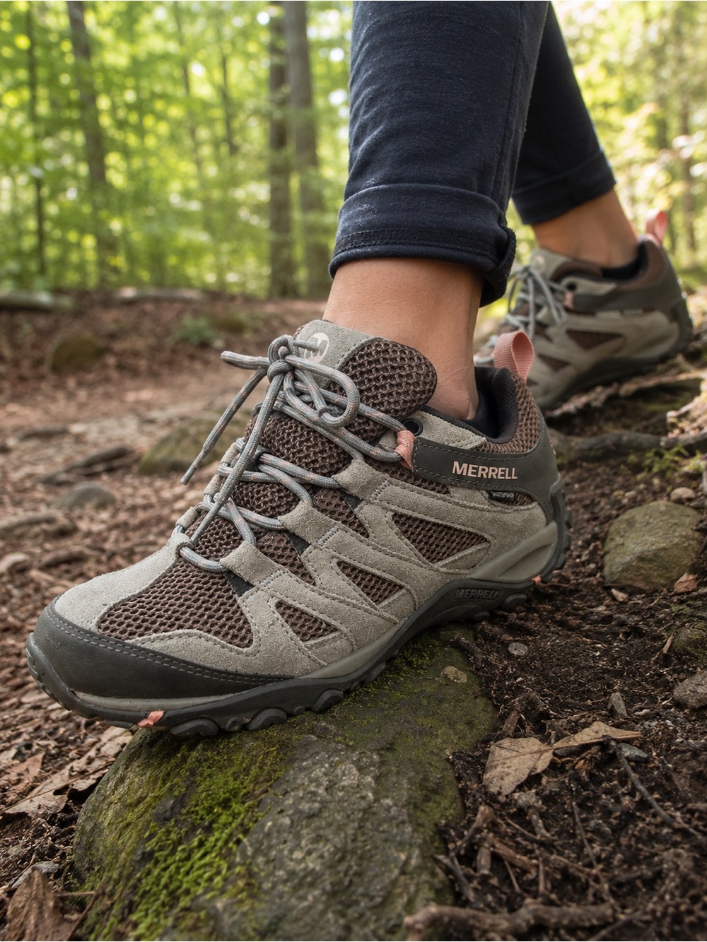 Merrell Alverstone Waterproof Hiking Shoes Women's 9 Gray Trail J033030
